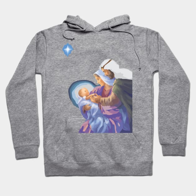 Birth Of Jesus Nativity Design Hoodie by Sunshineisinmysoul